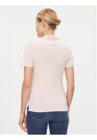 TOMMY HILFIGER - Tommy Hilfiger Polo 1985 WW0WW37823 Różowy Slim Fit. Typ kołnierza: polo. Kolor: różowy. Materiał: bawełna #5