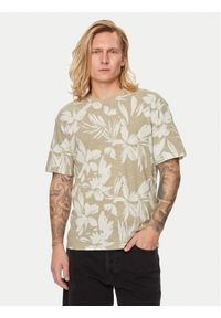 Jack & Jones - Jack&Jones T-Shirt Jjejeff 12249329 Beżowy Relaxed Fit. Kolor: beżowy. Materiał: bawełna