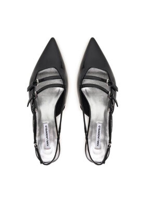 Karl Lagerfeld - KARL LAGERFELD Czółenka Pasha KL30105A Czarny. Kolor: czarny. Materiał: skóra