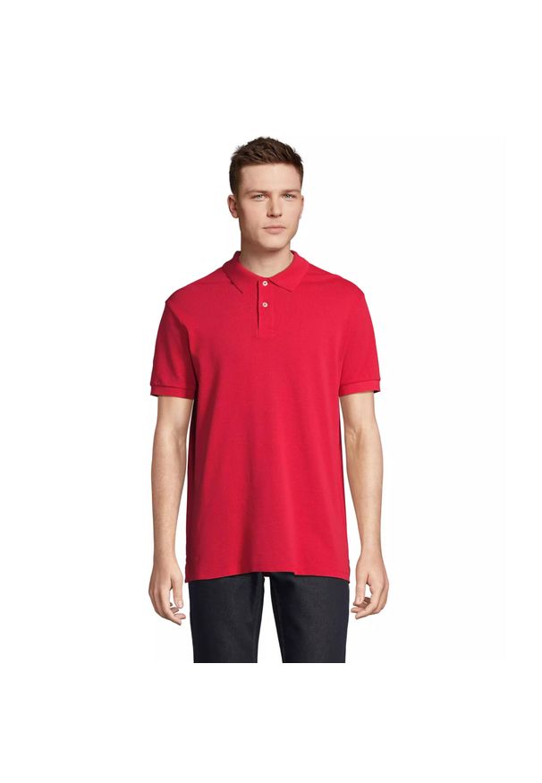 SOL'S - Polo Sol's Pacific. Okazja: na co dzień. Typ kołnierza: polo. Kolor: czerwony. Styl: casual