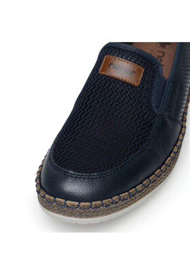 Rieker Półbuty B5271-14 Niebieski. Kolor: niebieski. Materiał: materiał