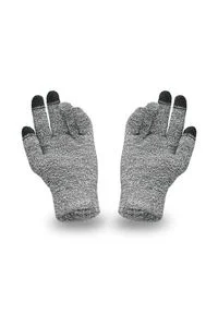 Rękawiczki męskie PaMaMi - Jasnoszara mulina. Kolor: szary. Materiał: akryl. Sezon: zima #2