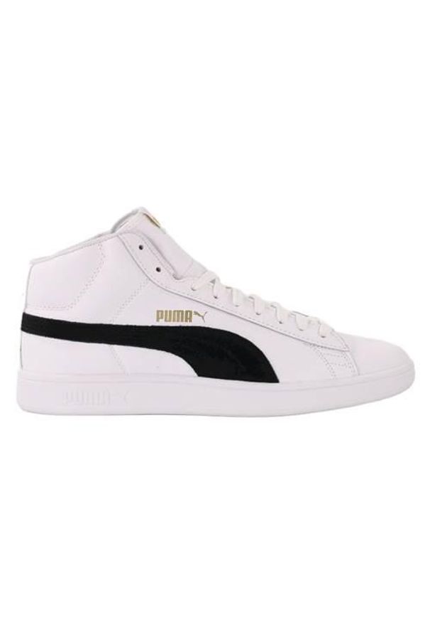 Buty do chodzenia męskie Puma Smash V2 Mid L. Kolor: biały. Materiał: materiał, syntetyk. Szerokość cholewki: normalna. Sport: turystyka piesza
