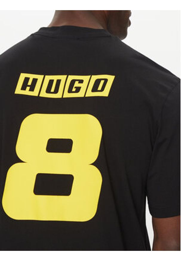Hugo - HUGO T-Shirt Nebulop 50541252 Czarny Regular Fit. Kolor: czarny. Materiał: bawełna