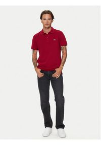 Lacoste Polo PH4012 Bordowy Slim Fit. Typ kołnierza: polo. Kolor: czerwony. Materiał: bawełna #4