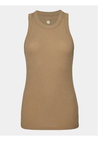 Athlecia Top Lankae W Top EA231328 Beżowy Regular Fit. Kolor: beżowy. Materiał: bawełna
