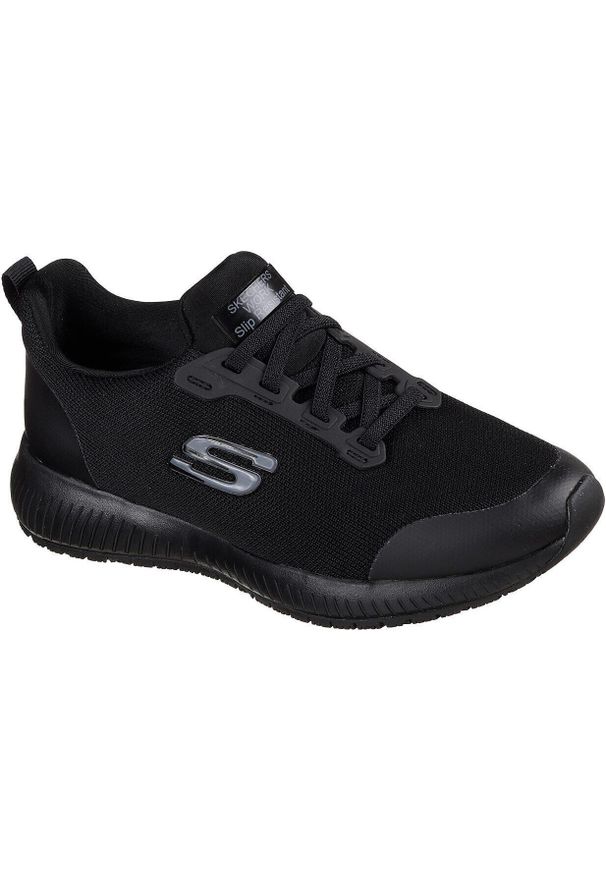 skechers - Obuwie Sportowe Damskie Skechers Work: Squad SR Biały. Kolor: czarny. Materiał: tkanina, syntetyk. Model: Skechers Sport. Sport: turystyka piesza