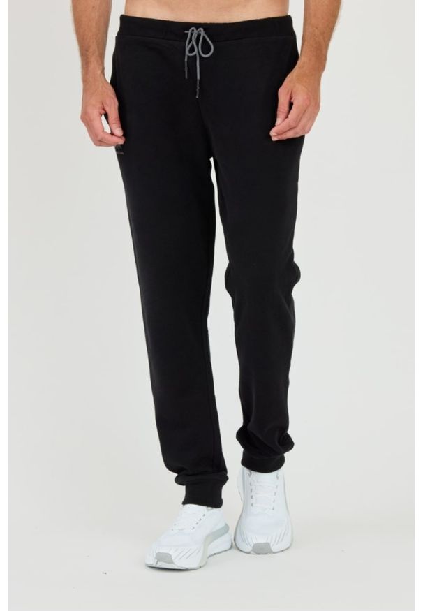 La Martina - LA MARTINA Czarne męskie spodnie dresowe, Rozmiar S. Kolor: czarny. Materiał: dresówka