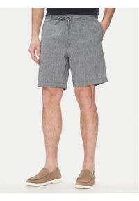BOSS Szorty materiałowe C-Kane-Rds-Shorts 50538016 Niebieski Regular Fit. Kolor: niebieski. Materiał: len