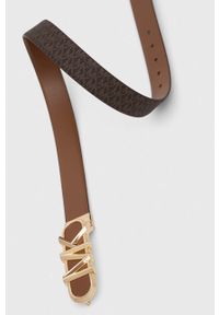 MICHAEL Michael Kors pasek dwustronny damski kolor brązowy. Kolor: brązowy #2