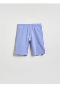 Reserved - Bawełniane szorty kolarki - niebieski. Kolor: niebieski. Materiał: bawełna #1