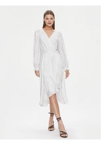 DKNY Sukienka letnia DD3JA479 Biały Regular Fit. Kolor: biały. Materiał: syntetyk. Sezon: lato