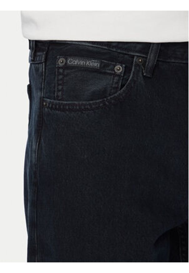 Calvin Klein Jeans Jeansy LV040EM716 Czarny Straight Fit. Kolor: czarny