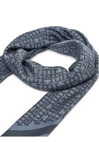 TOMMY HILFIGER - Tommy Hilfiger Szal Monogram AW0AW17493 Granatowy. Kolor: niebieski. Materiał: materiał #3