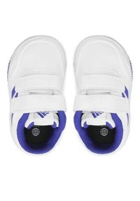 Adidas - adidas Sneakersy Tensaur Sport Training Hook and Loop Shoes H06301 Biały. Kolor: biały. Materiał: skóra #6
