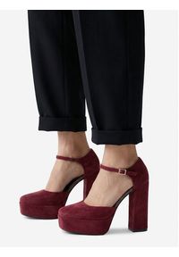 Eva Minge Czółenka EO-NIKI-E340-70H Bordowy. Kolor: czerwony. Materiał: skóra, zamsz #3