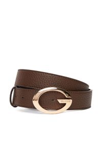 Guess Pasek Damski BW9306 P5430 Brązowy. Kolor: brązowy. Materiał: skóra