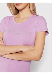 Patrizia Pepe T-Shirt 8M1419/J013-M415 Fioletowy Slim Fit. Kolor: fioletowy. Materiał: wiskoza #4