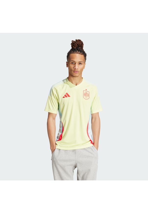 Adidas - Koszulka Spain 24 Away. Kolor: wielokolorowy, niebieski, zielony. Materiał: materiał
