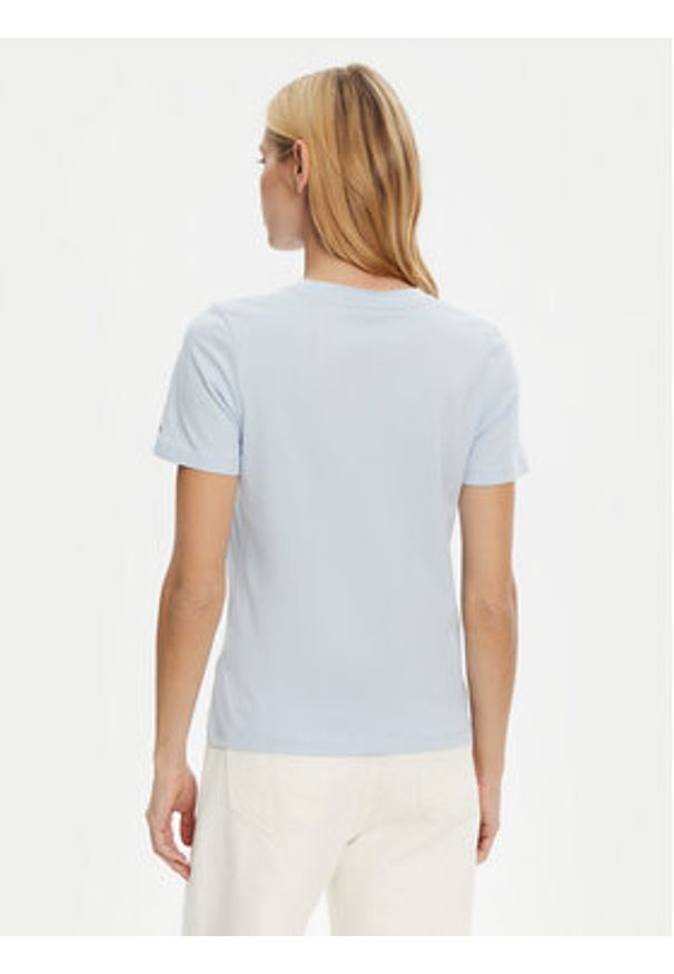 TOMMY HILFIGER - Tommy Hilfiger T-Shirt WW0WW45428 Błękitny Regular Fit. Kolor: niebieski. Materiał: bawełna