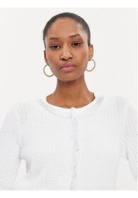 Luisa Spagnoli Kardigan Conforto 58327 Biały Regular Fit. Kolor: biały. Materiał: syntetyk, wiskoza #2