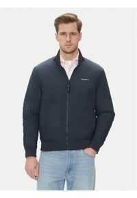 Pepe Jeans Kurtka bomber Mustrel PM403108 Granatowy Regular Fit. Kolor: niebieski. Materiał: syntetyk