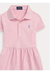 Polo Ralph Lauren Sukienka codzienna 312934961002 Różowy Regular Fit. Okazja: na co dzień. Typ kołnierza: polo. Kolor: różowy. Materiał: bawełna. Typ sukienki: proste. Styl: casual