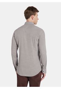 Pako Lorente - PAKO LORENTE - Brązowa koszula w drobną kratę. Kolor: brązowy, niebieski. Materiał: poliester, elastan, wiskoza. Długość rękawa: długi rękaw. Długość: długie. Sezon: jesień #8