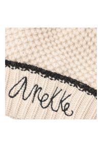 Biała Modna Damska Czapka Anekke. Kolor: biały. Materiał: materiał. Wzór: haft. Sezon: zima. Styl: casual, elegancki #5