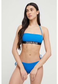 Calvin Klein figi kąpielowe kolor granatowy. Kolor: niebieski. Materiał: materiał. Wzór: nadruk #3