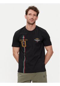 Aeronautica Militare T-Shirt 241TS2231J592 Czarny Regular Fit. Kolor: czarny. Materiał: bawełna