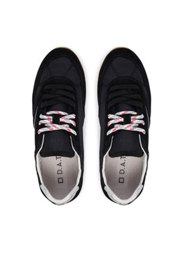 D.A.T.E. Sneakersy Athleta W441-AB-CO Czarny. Kolor: czarny. Materiał: skóra, zamsz