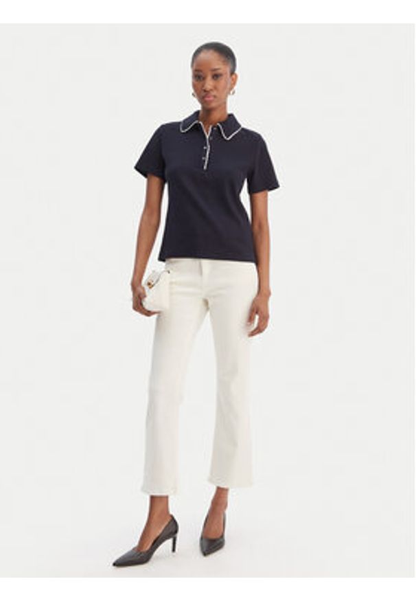 Morgan Polo 261-DLOLI Granatowy Slim Fit. Typ kołnierza: polo. Kolor: niebieski. Materiał: bawełna