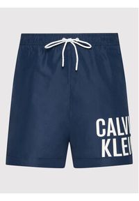 Calvin Klein Swimwear Szorty kąpielowe Intense Power KM0KM00701 Granatowy Regular Fit. Kolor: niebieski. Materiał: syntetyk #5