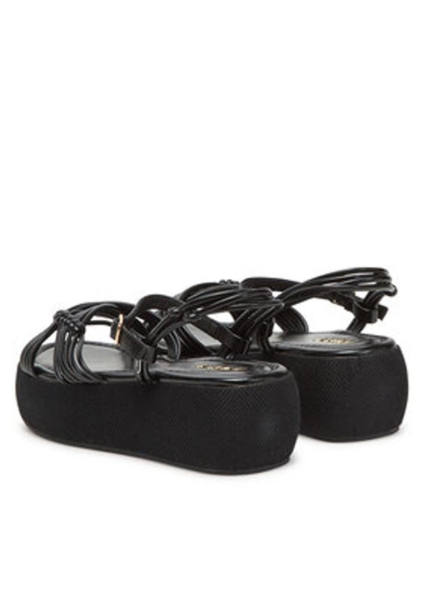 Roxy Sandały 2777019 Czarny. Kolor: czarny. Materiał: materiał, syntetyk
