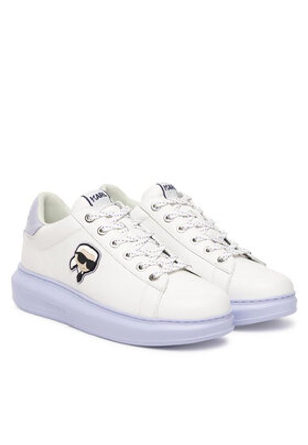 Karl Lagerfeld - KARL LAGERFELD Sneakersy KL62530N Biały. Kolor: biały. Materiał: skóra