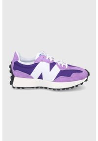 New Balance Buty kolor fioletowy na płaskiej podeszwie. Nosek buta: okrągły. Zapięcie: sznurówki. Kolor: fioletowy. Materiał: guma. Obcas: na płaskiej podeszwie #1