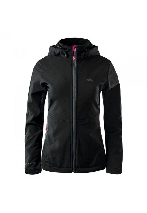 Kurtka damska Softshell Brugi 2NAX - czarna, Rozmiar XL. Kolor: czarny. Materiał: softshell