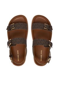 MICHAEL Michael Kors Sandały Nia Flat 40S6NIFS2B Brązowy. Kolor: brązowy. Materiał: skóra #5