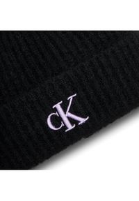 Calvin Klein Jeans Czapka Thick Embroidery Beanie K60K612321 Czarny. Kolor: czarny. Materiał: materiał #2