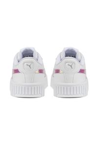 Puma - Dziecięce sneakersy Carina 2.0 Holo PUMA White Silver Gray. Okazja: na plażę. Kolor: szary, wielokolorowy, biały. Sezon: lato