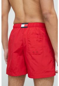 TOMMY HILFIGER - Tommy Hilfiger szorty kąpielowe kolor czerwony. Kolor: czerwony. Materiał: tkanina, poliamid #2