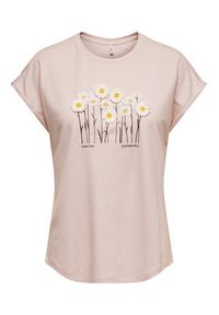 only - ONLY T-Shirt Jany 15372108 Różowy jasny Regular Fit. Kolor: różowy. Materiał: syntetyk #7