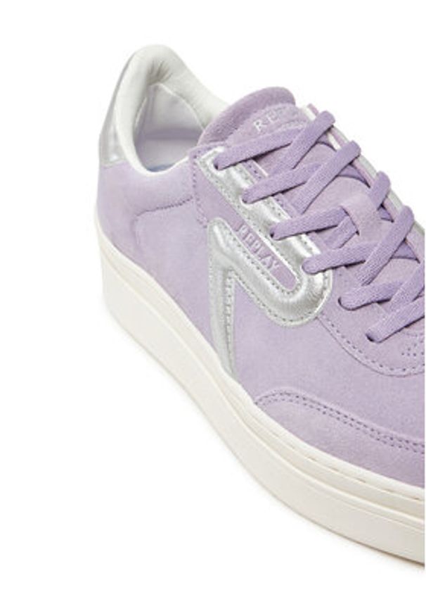 Replay - REPLAY Sneakersy GWZ6O .000.C0004L Fioletowy. Kolor: fioletowy. Materiał: skóra