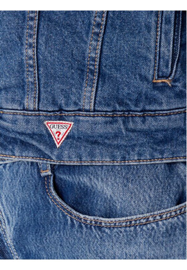 Guess Jeans Kurtka jeansowa W4BN64 D5CC3 Niebieski Regular Fit. Kolor: niebieski. Materiał: bawełna