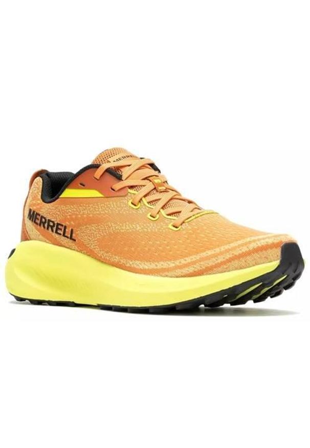 Buty do biegania męskie Merrell J068071. Zapięcie: sznurówki. Kolor: pomarańczowy. Materiał: syntetyk, materiał, guma. Szerokość cholewki: normalna. Sport: bieganie