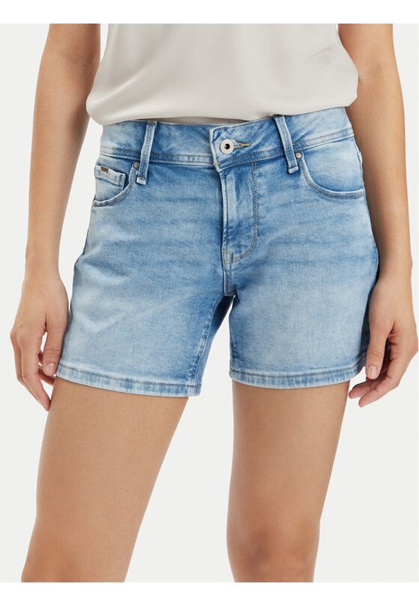 Pepe Jeans Szorty jeansowe Relaxed Short Mw PL801109MP2 Niebieski Relaxed Fit. Kolor: niebieski. Materiał: bawełna