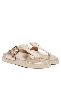 Patrizia Pepe Japonki PPJ405.27 Złoty. Kolor: złoty. Materiał: skóra #3