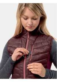 Jack Wolfskin Bezrękawnik Routeburn Pro Ins Vest 1207202 Bordowy Slim Fit. Kolor: czerwony. Materiał: syntetyk. Długość rękawa: bez rękawów