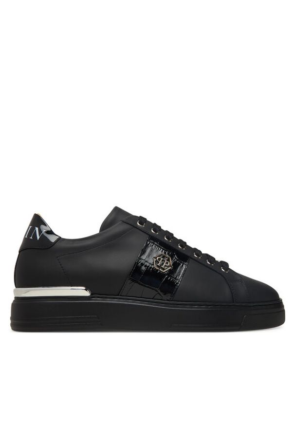 Philipp Plein - PHILIPP PLEIN Sneakersy FAES USC0664 PLE010N Czarny. Kolor: czarny. Materiał: skóra